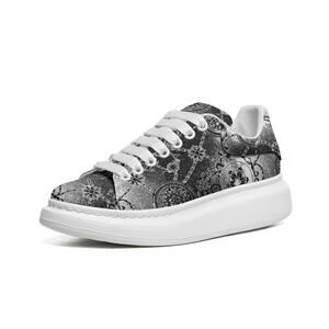 FullbreedBoutique Unisex Non Slip Lace Up Faux Leather Sneakers